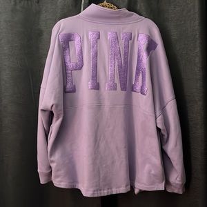 PINK Victoria’s Secret zip hoodie lavender xxl fleece